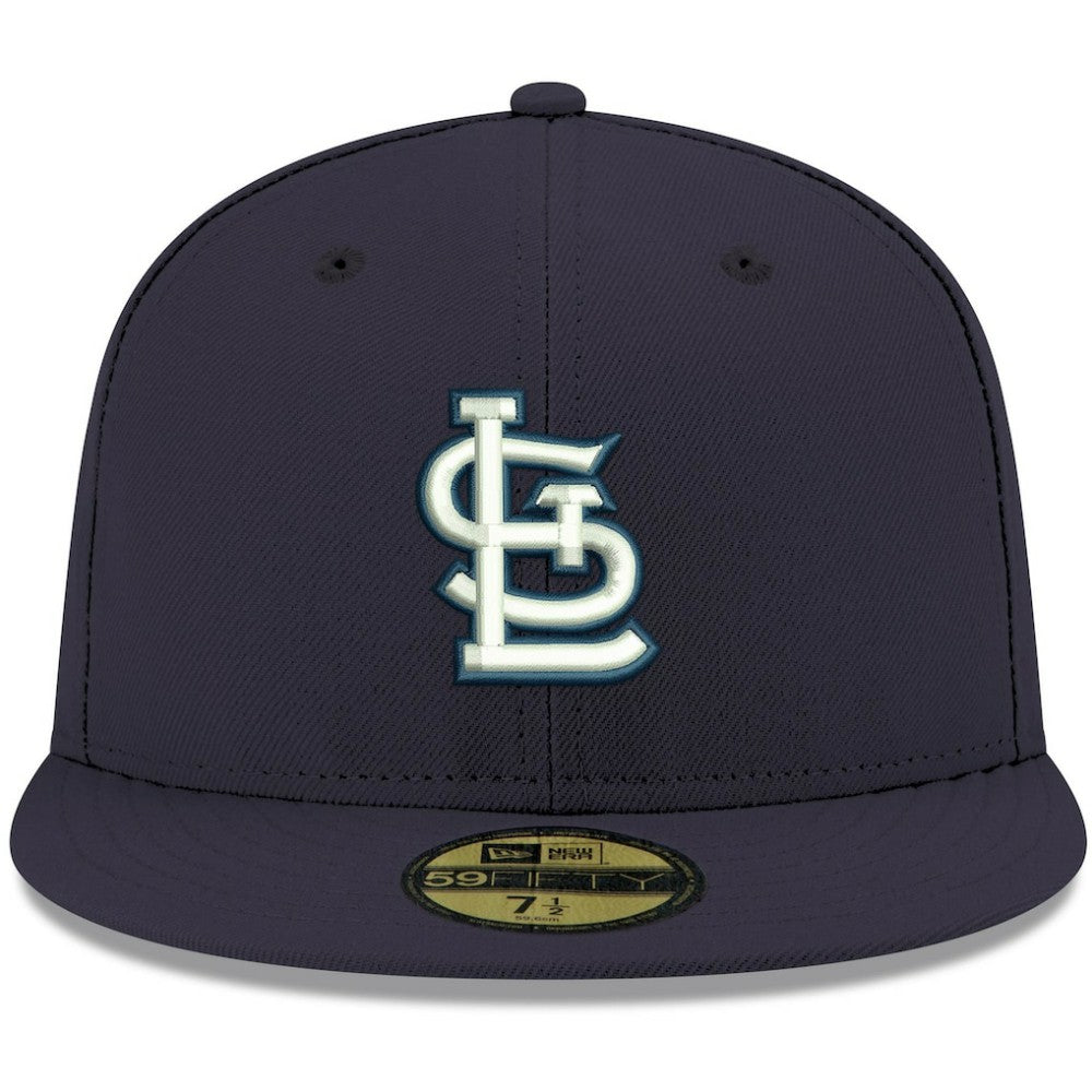 MLB St. Louis Cardinals New Era White Logo 59FIFTY Fitted Hat