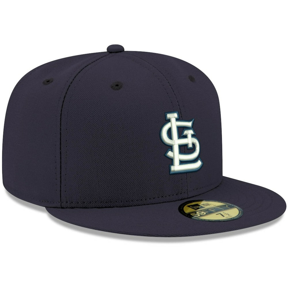 MLB St. Louis Cardinals New Era White Logo 59FIFTY Fitted Hat