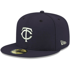 MLB Minnesota Twins New Era White Logo 59FIFTY Fitted Hat