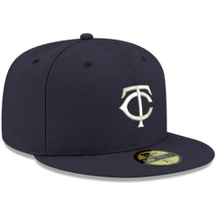 MLB Minnesota Twins New Era White Logo 59FIFTY Fitted Hat