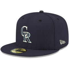 MLB Colorado Rockies New Era White Logo 59FIFTY Fitted Hat