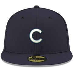MLB Chicago Cubs New Era White Logo 59FIFTY Fitted Hat