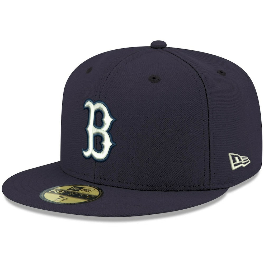MLB Boston Red Sox New Era White Logo 59FIFTY Fitted Hat