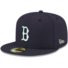 MLB Boston Red Sox New Era White Logo 59FIFTY Fitted Hat