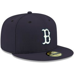 MLB Boston Red Sox New Era White Logo 59FIFTY Fitted Hat