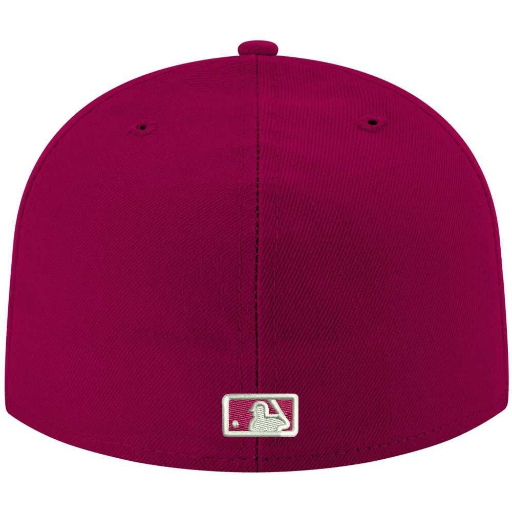 MLB New York Mets New Era White Logo 59FIFTY Fitted Hat