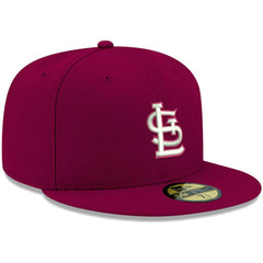MLB St. Louis Cardinals New Era White Logo 59FIFTY Fitted Hat