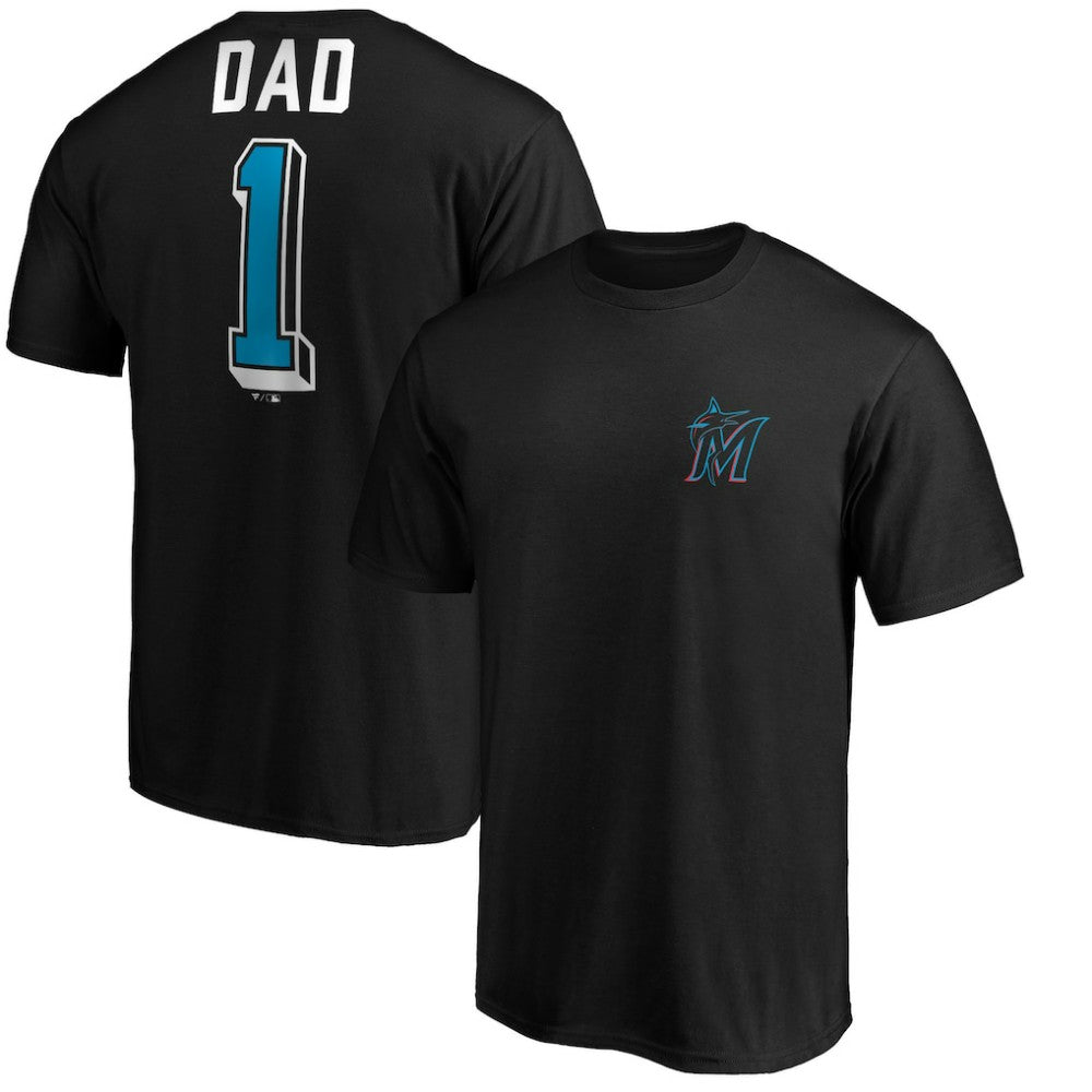 MLB Miami Marlins Number One Dad T-Shirt