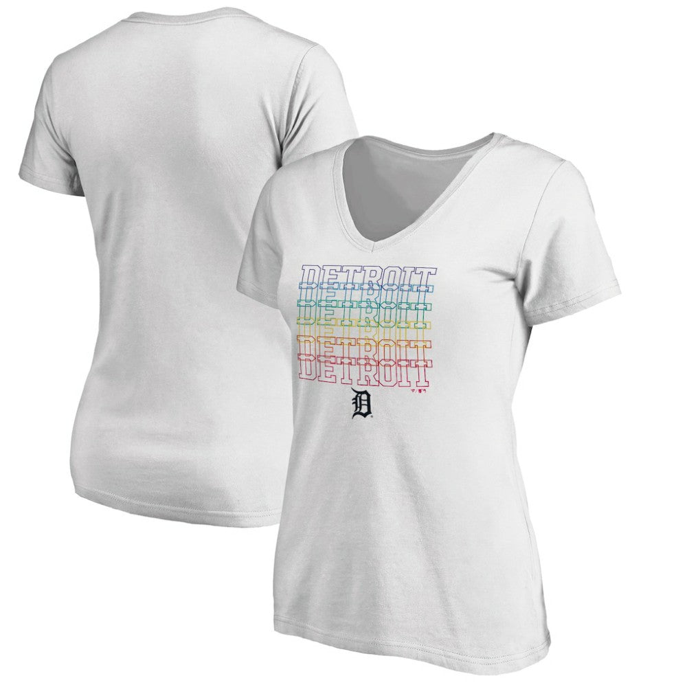 MLB Detroit Tigers Women's City Pride V-Neck T-Shirt