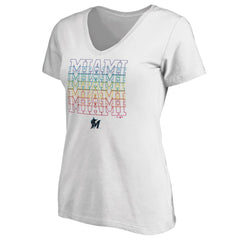 MLB Miami Marlins Women's City Pride V-Neck T-Shirt