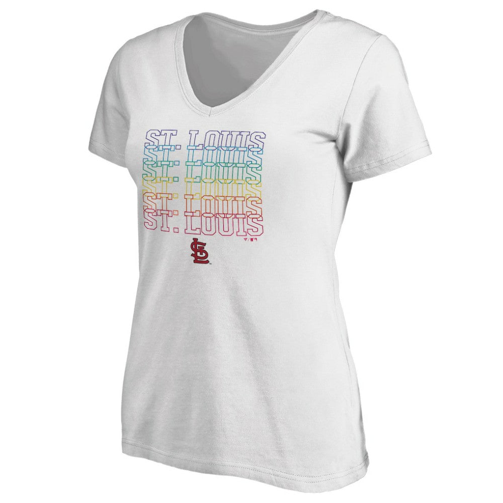 MLB St. Louis Cardinals Women's City Pride V-Neck T-Shirt