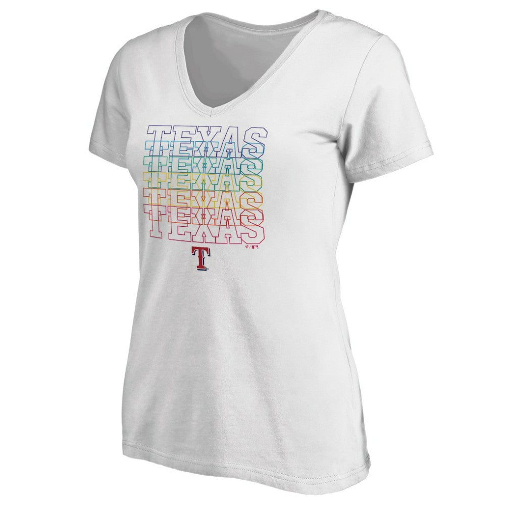 MLB Texas Rangers Women's City Pride V-Neck T-Shirt