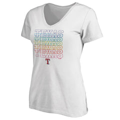 MLB Texas Rangers Women's City Pride V-Neck T-Shirt