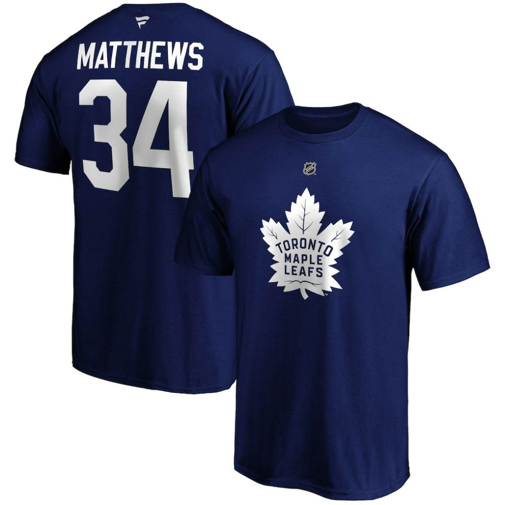 NHL Blue Auston Matthews Toronto Maple Leafs Fanatics Big & Tall Name & Number T-Shirt