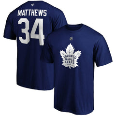 NHL Blue Auston Matthews Toronto Maple Leafs Fanatics Big & Tall Name & Number T-Shirt