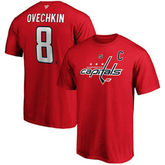 NHL Red Alexander Ovechkin Washington Capitals Fanatics Big & Tall Captain Patch Name & Number T-Shirt