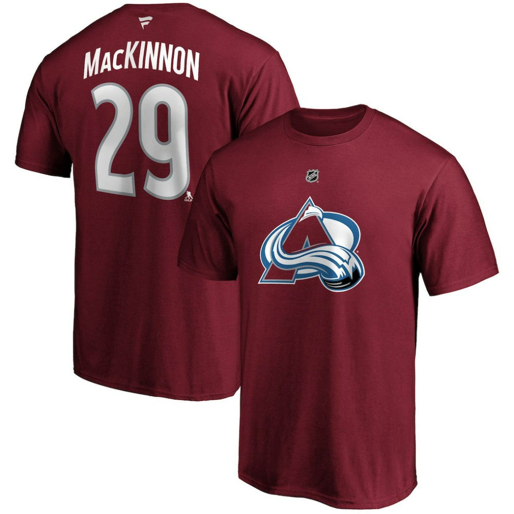 NHL Burgundy Nathan MacKinnon Colorado Avalanche Fanatics Big & Tall Name & Number T-Shirt