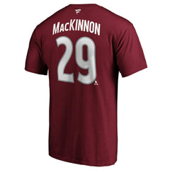 NHL Burgundy Nathan MacKinnon Colorado Avalanche Fanatics Big & Tall Name & Number T-Shirt