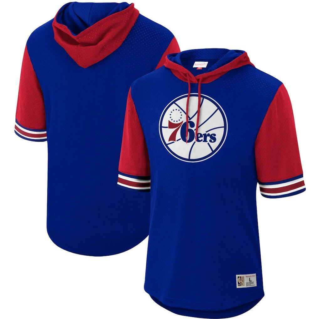NBA Philadelphia 76ers Hardwood Classics Buzzer Beater Mesh Pullover Hoodie