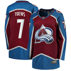 NHL Burgundy Devon Toews Colorado Avalanche Fanatics Women's Home Breakaway Player Jersey