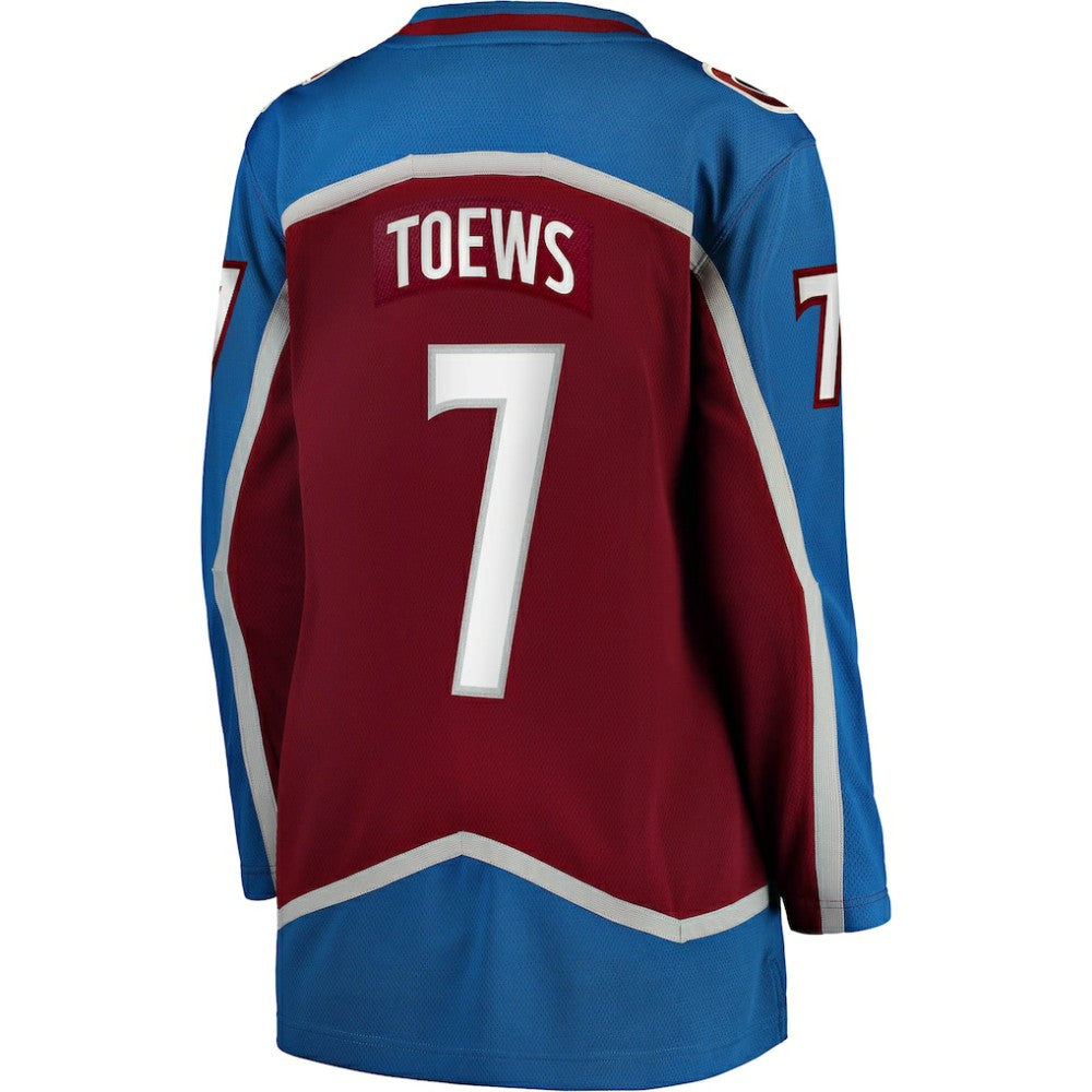 NHL Burgundy Devon Toews Colorado Avalanche Fanatics Women's Home Breakaway Player Jersey