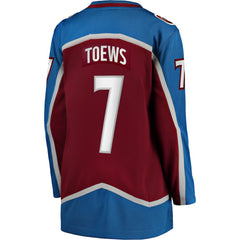 NHL Burgundy Devon Toews Colorado Avalanche Fanatics Women's Home Breakaway Player Jersey