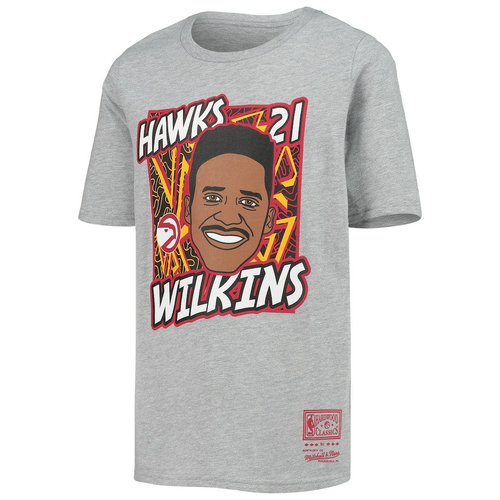NBA Dominique Wilkins Atlanta Hawks Youth Hardwood Classics King of the Court Player T-Shirt