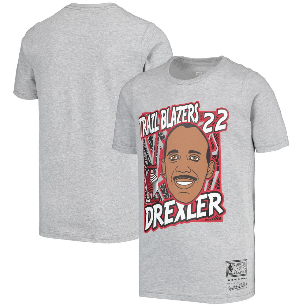 NBA Clyde Drexler Portland Trail Blazers Youth Hardwood Classics King of the Court Player T-Shirt