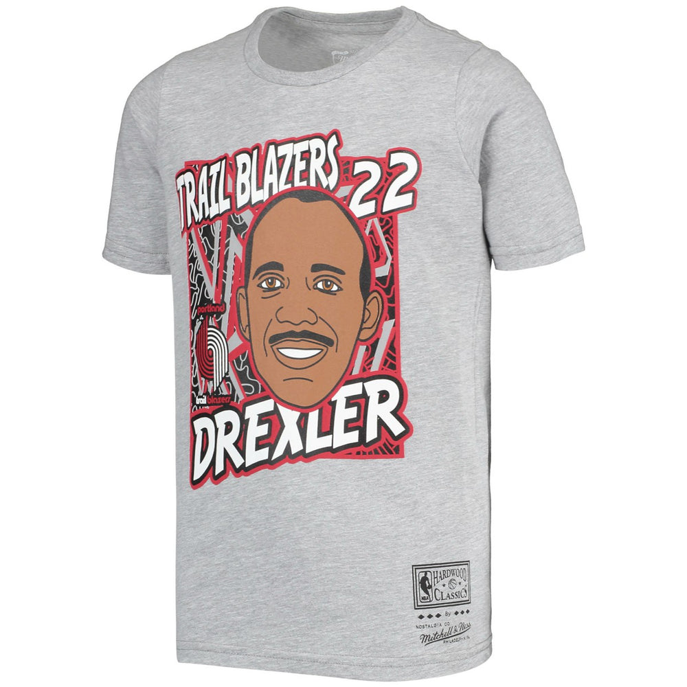 NBA Clyde Drexler Portland Trail Blazers Youth Hardwood Classics King of the Court Player T-Shirt