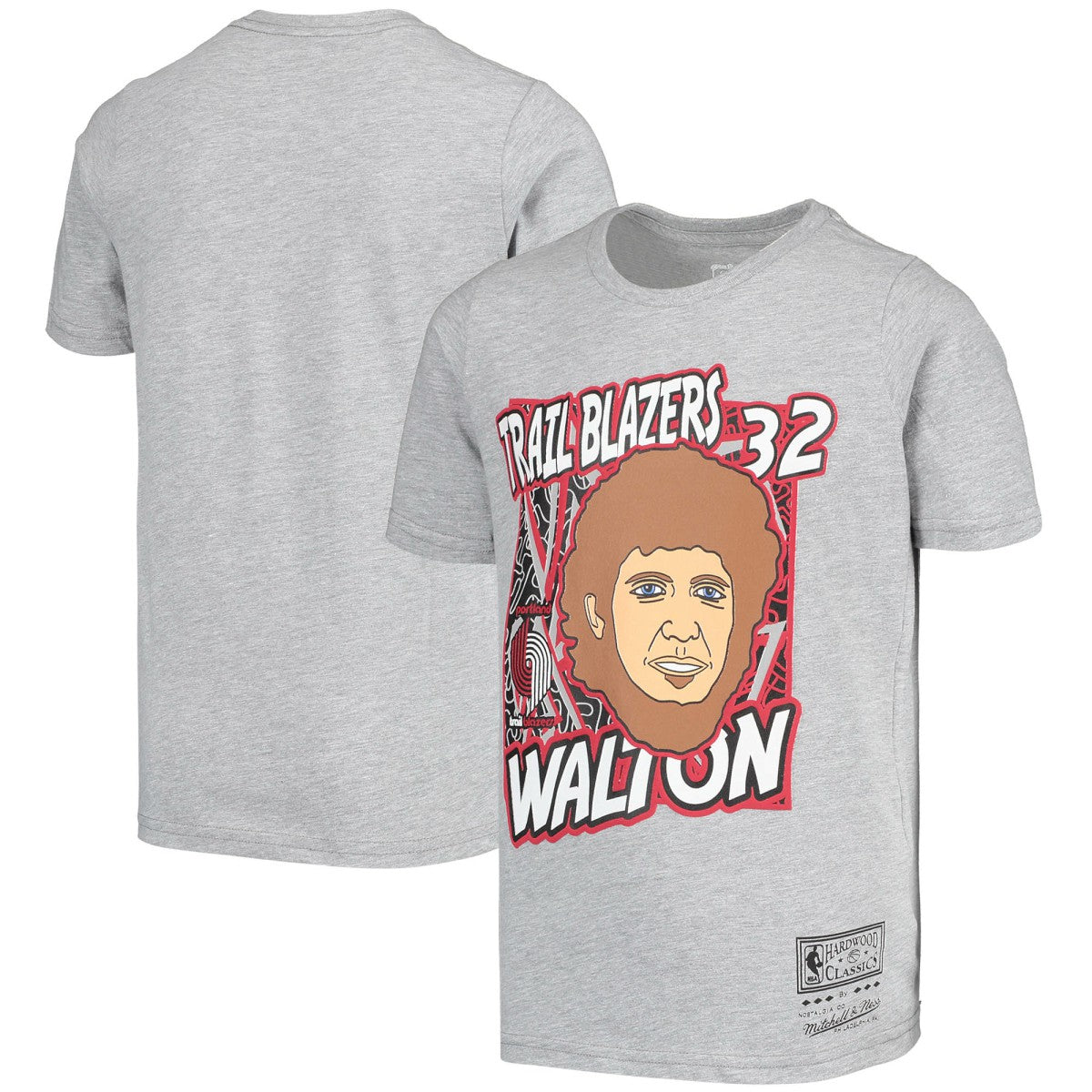 NBA Bill Walton Portland Trail Blazers Youth Hardwood Classics King of the Court Player T-Shirt