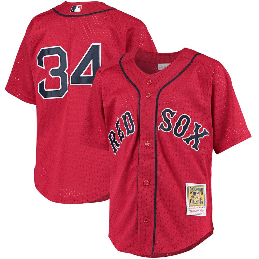 MLB David Ortiz Boston Red Sox Mitchell & Ness Youth Cooperstown Collection Batting Practice Jersey