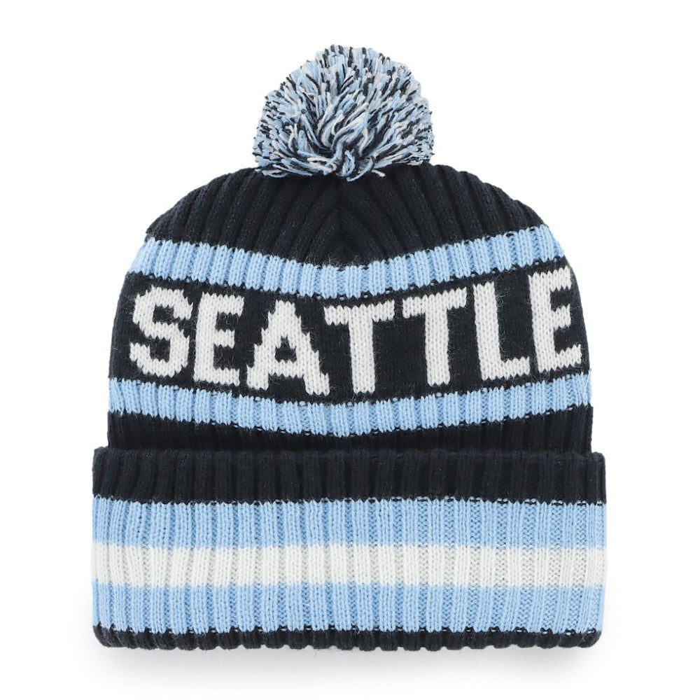 NHL Navy Seattle Kraken '47 Bering Cuffed Knit Hat with Pom