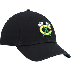 NHL Black Chicago Blackhawks '47 Alternate Logo Clean Up Adjustable Hat