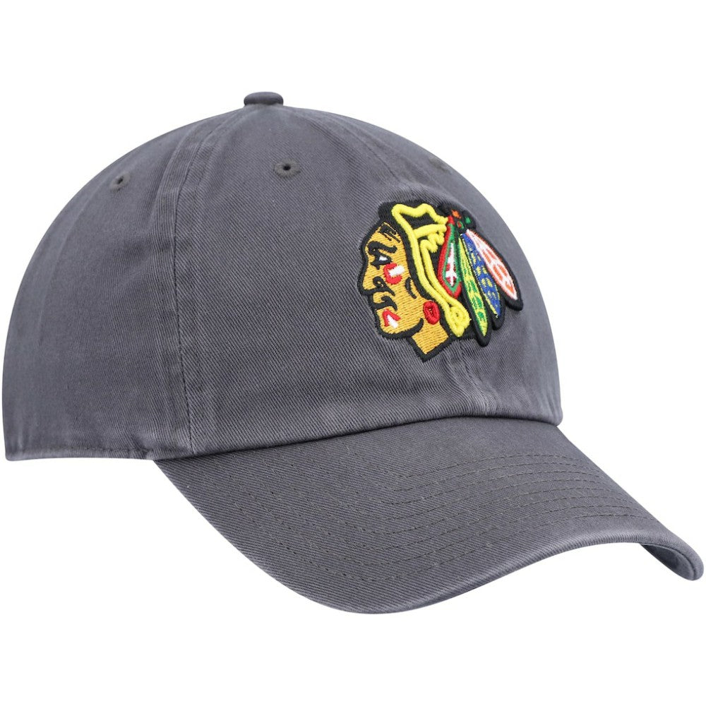 NHL Charcoal Chicago Blackhawks '47 Clean Up Adjustable Hat