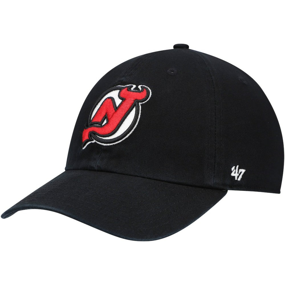 NHL Black New Jersey Devils '47 Primary Logo Clean Up Adjustable Hat