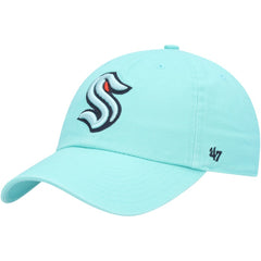 NHL Light Blue Seattle Kraken '47 Logo Clean Up Adjustable Hat