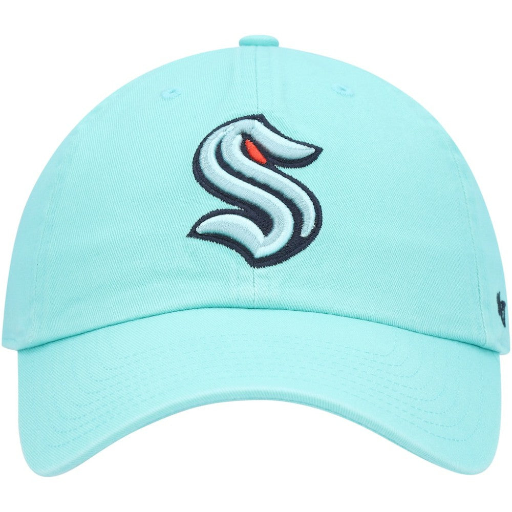 NHL Light Blue Seattle Kraken '47 Logo Clean Up Adjustable Hat