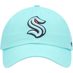 NHL Light Blue Seattle Kraken '47 Logo Clean Up Adjustable Hat