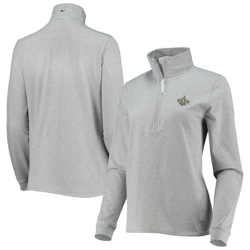 Vineyard Vines Women's Sankaty Shep Half-Zip Pullover Top - New Orleans Saints