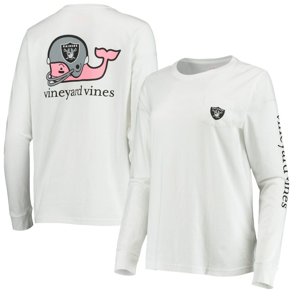 Vineyard Vines Women's Helmet Long Sleeve T-Shirt - Las Vegas Raiders