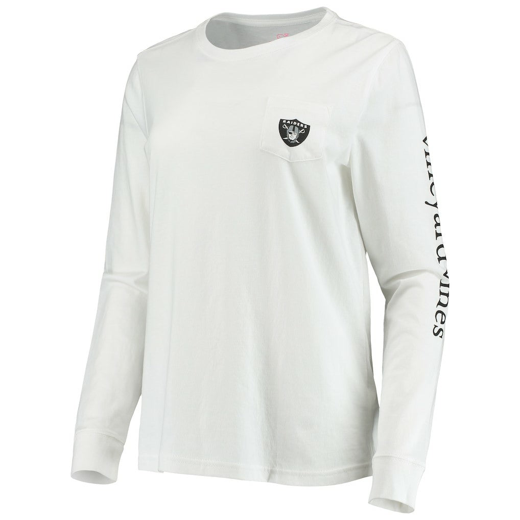 Vineyard Vines Women's Helmet Long Sleeve T-Shirt - Las Vegas Raiders