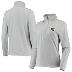 MLB New York Yankees Vineyard Vines Women's Stripe Sankaty Half-Zip Pullover Top