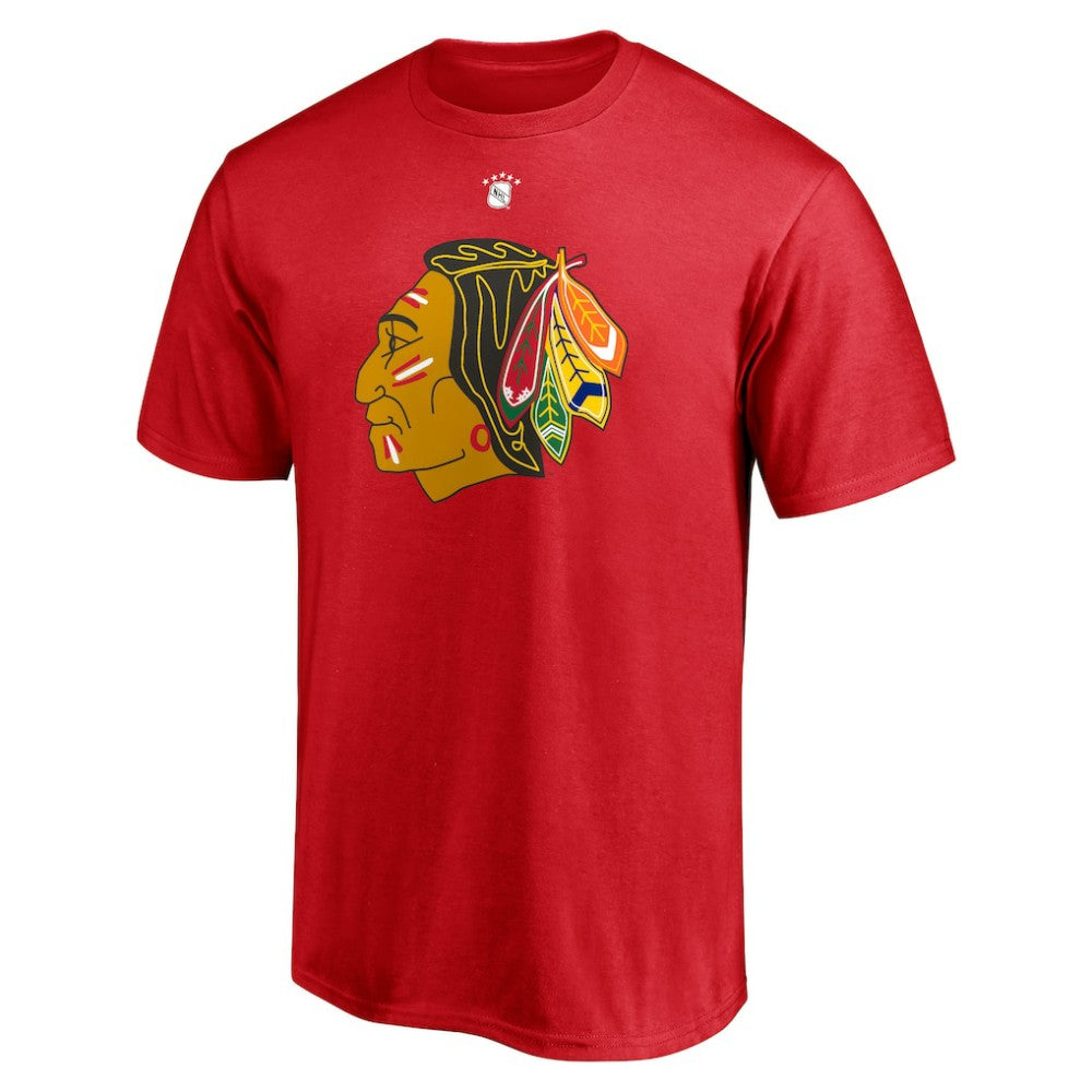 NHL Red Bobby Hull Chicago Blackhawks Fanatics Authentic Stack Retired Player Nickname & Number T-Shirt