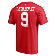 NHL Red Bobby Hull Chicago Blackhawks Fanatics Authentic Stack Retired Player Nickname & Number T-Shirt