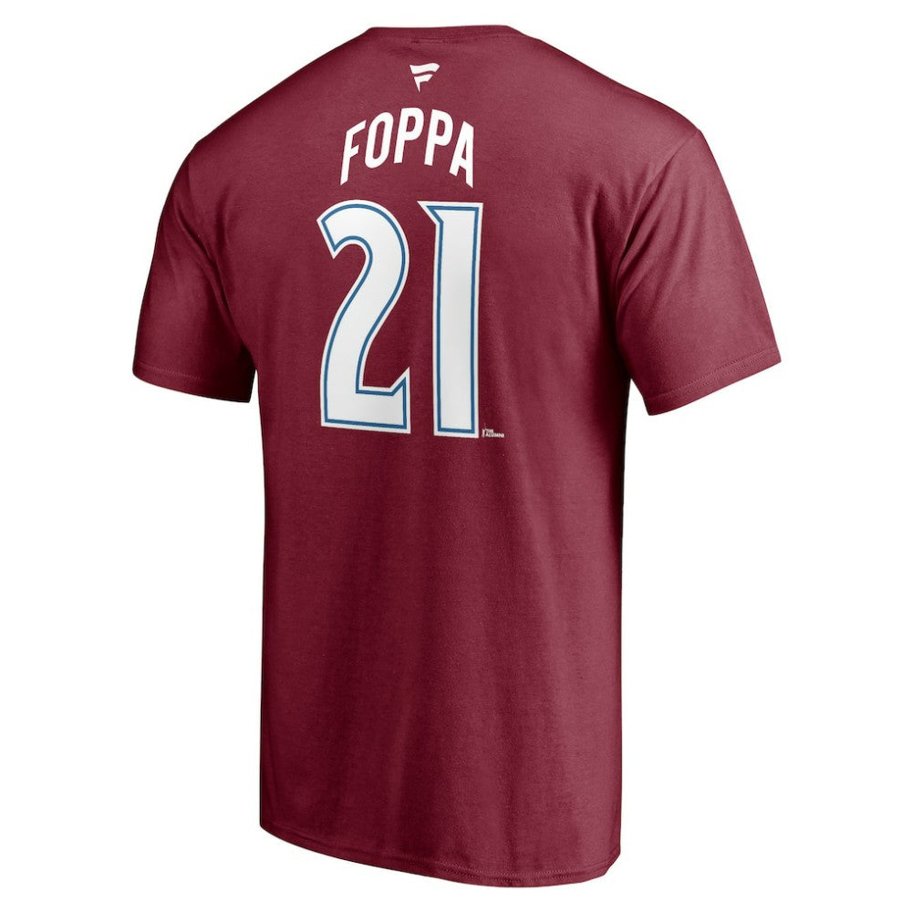 NHL Burgundy Peter Forsberg Colorado Avalanche Fanatics Authentic Stack Retired Player Nickname & Number T-Shirt