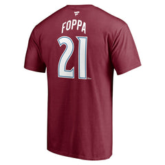 NHL Burgundy Peter Forsberg Colorado Avalanche Fanatics Authentic Stack Retired Player Nickname & Number T-Shirt