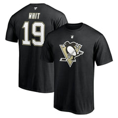 NHL Black Ryan Whitney Pittsburgh Penguins Fanatics Authentic Stack Retired Player Nickname & Number T-Shirt