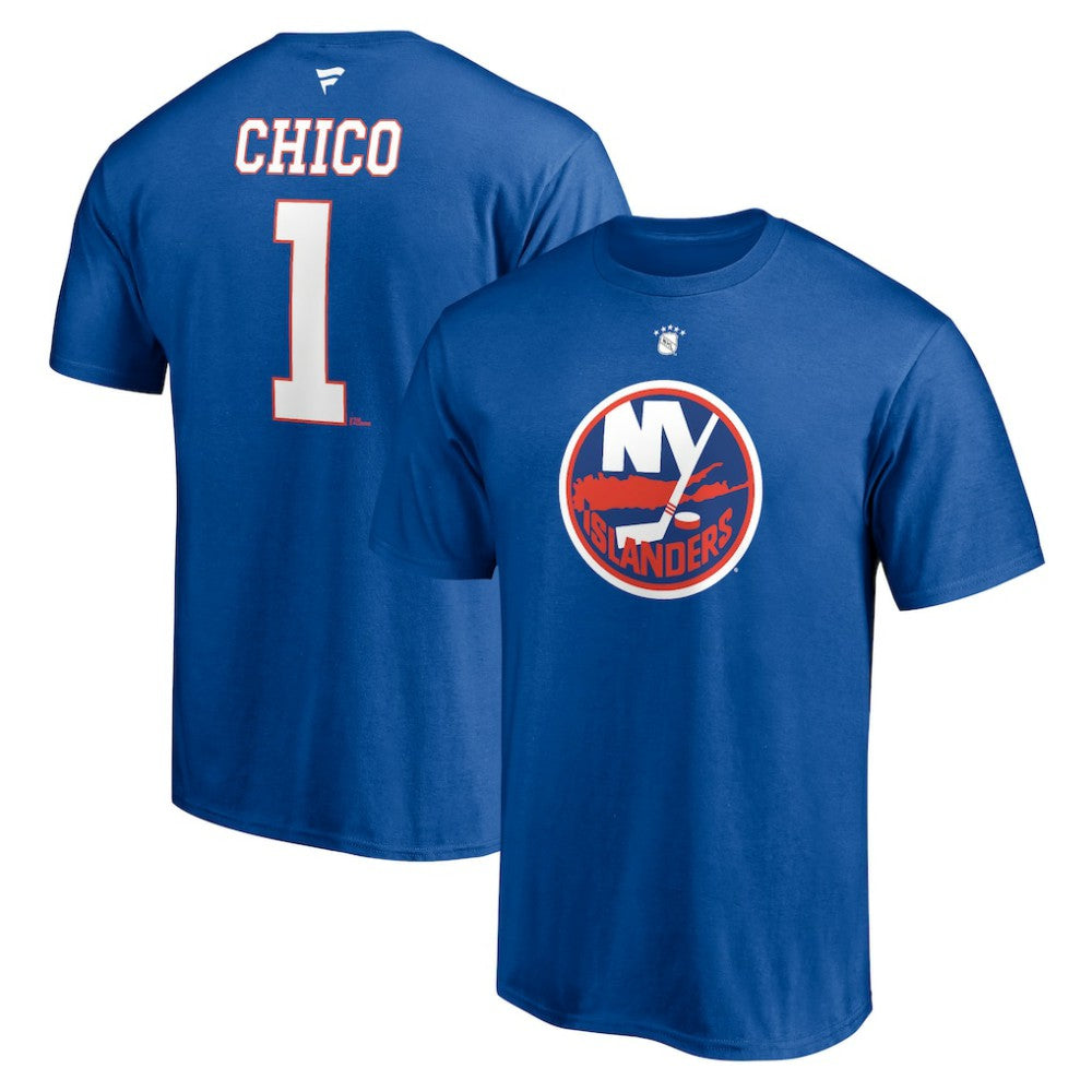 NHL Royal Glenn Resch New York Islanders Fanatics Authentic Stack Retired Player Nickname & Number T-Shirt