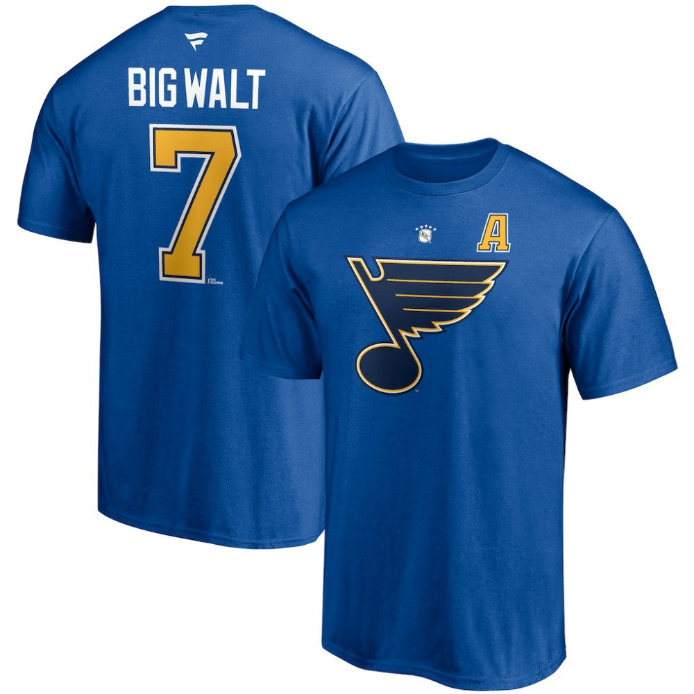 NHL Blue Keith Tkachuk St. Louis Blues Fanatics Authentic Stack Retired Player Nickname & Number T-Shirt
