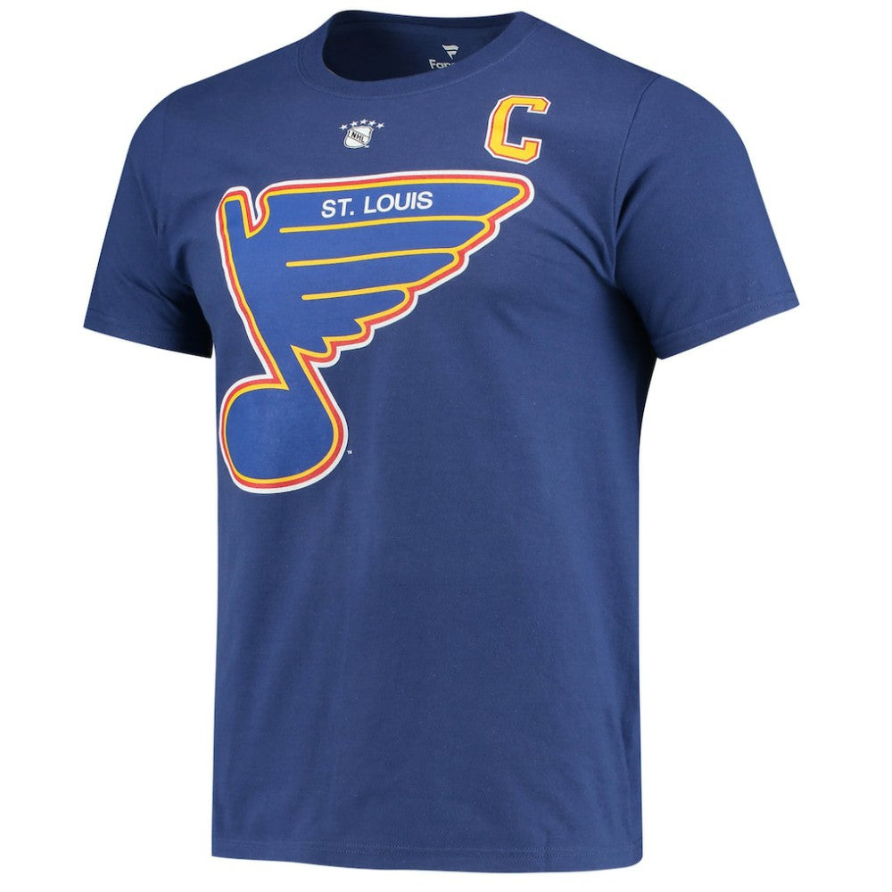 NHL Blue Wayne Gretzky St. Louis Blues Fanatics Authentic Stack Retired Player Nickname & Number T-Shirt
